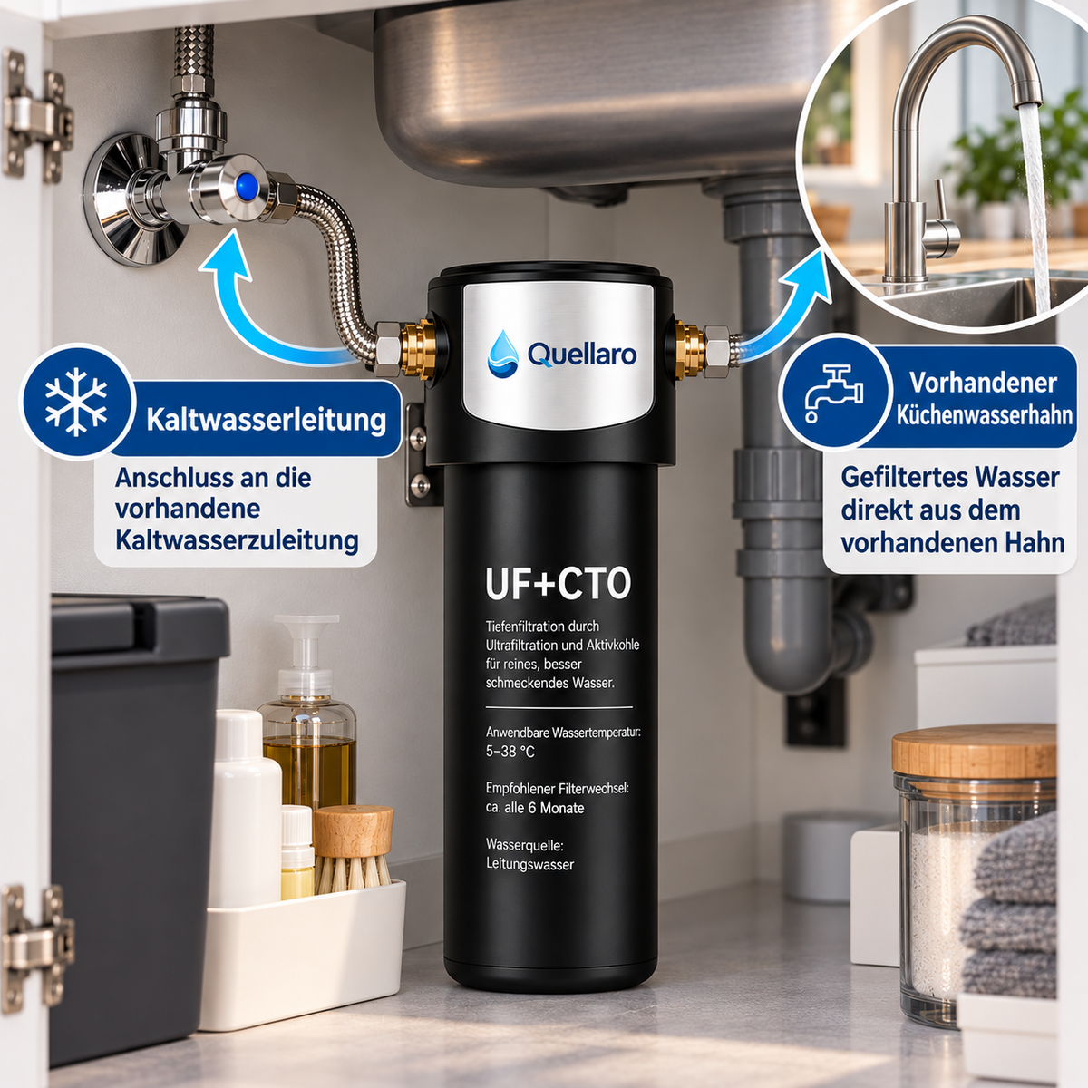 Quellaro Untertisch-Wasserfilter